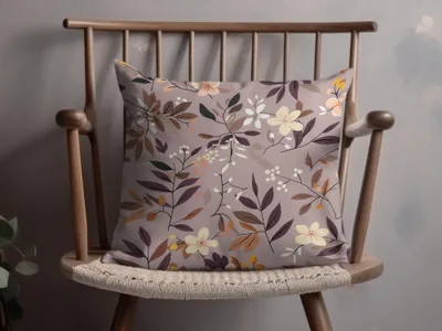 Floral Pattern Decorative Cushion Throw Pillow Cover
