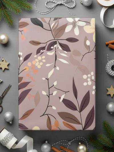 Elegant Floral Pattern Gift Wrapping Paper