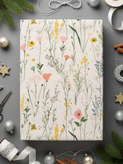Floral Pattern Gift Wrap for Beautifully Wrapped Presents