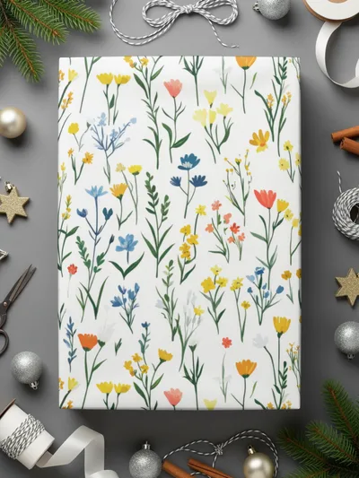 Colorful Floral Gift Wrap for Special Occasions Product