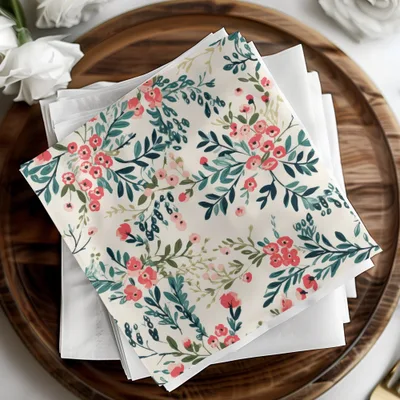 Floral Patterned Stylish and Elegant Table Napkins