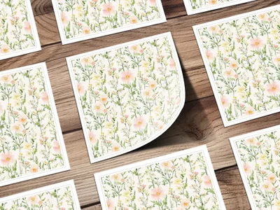Blush Floral Seamless Pattern Watercolor Spring Floral Pattern Pretty Flowers Digital - Moore and Mountain
