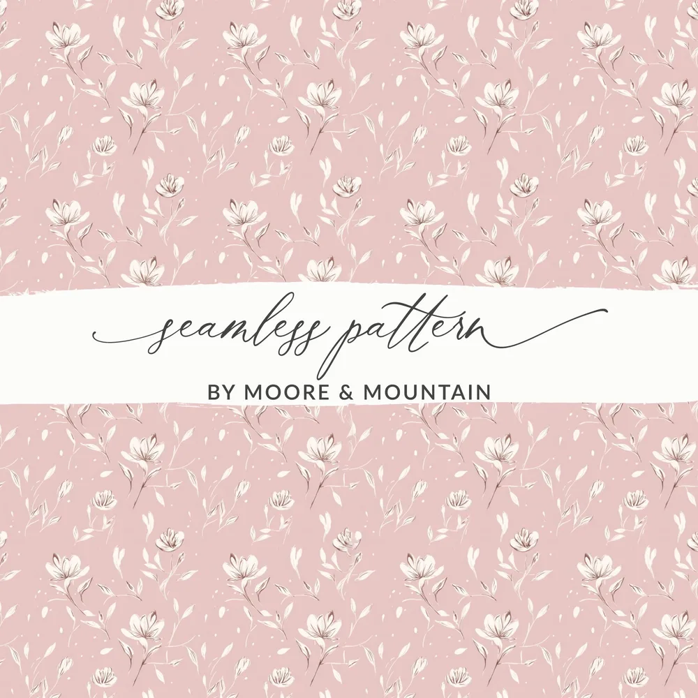 Pink Floral Seamless Pattern by Moore & Mountain