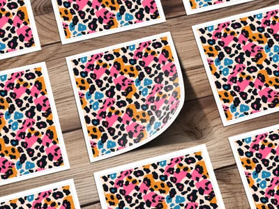 Colorful Animal Print Pattern Sticker Sheet