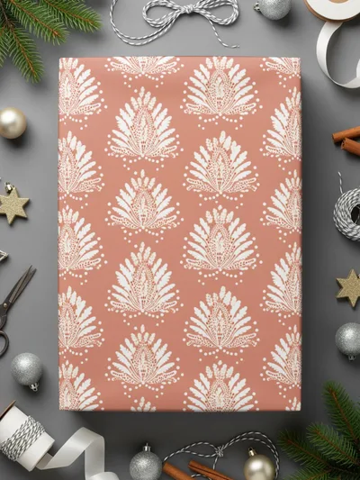 Elegant Floral Patterned Gift Wrapping Paper Sheets