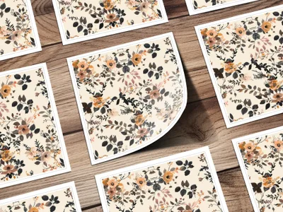 Rustic Floral Design Print with Vintage Touch Poster