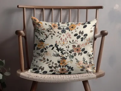 Elegant Floral Decorative Throw Pillow for Home Decor