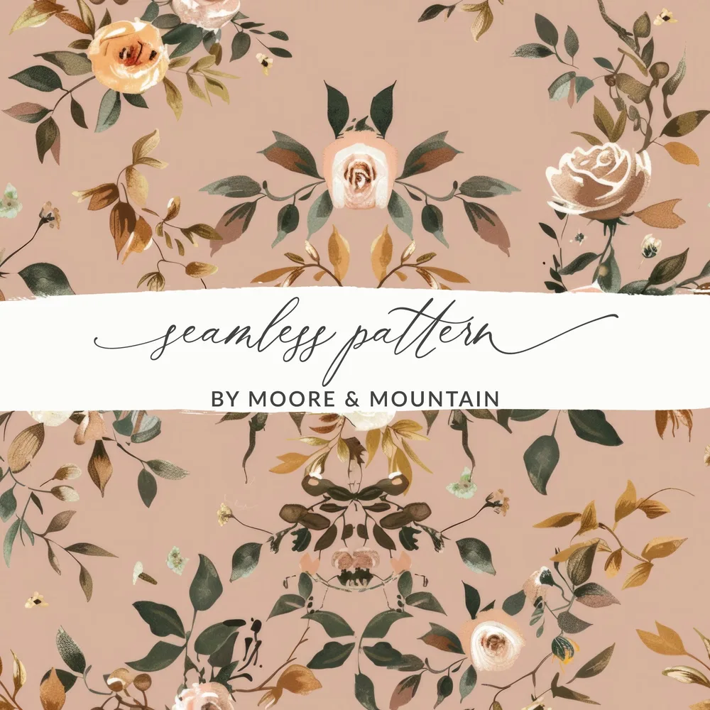 Floral Pattern Design by Moore and Mountain Seamless Pattern