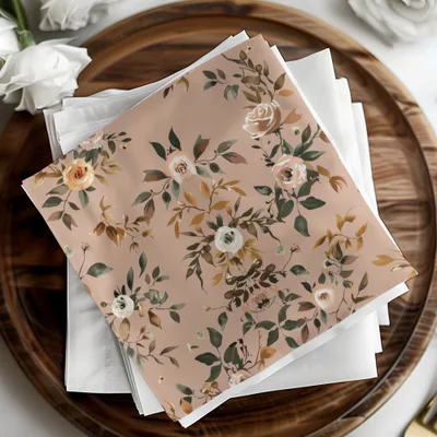 Elegant Rose Garden Floral Design Gift Wrap Sheets