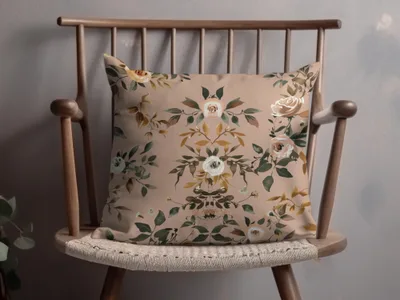 Elegant Floral Design Pillow Cushion for Home Decor