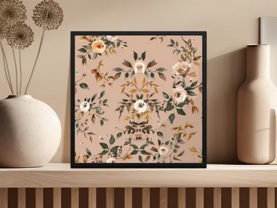 Elegant Floral Artwork with Pastel Color Blooms Decor