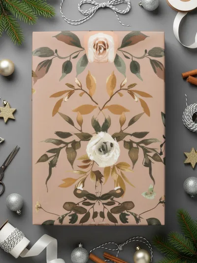 Elegant Floral Designed Gift Wrapping Paper Sheets