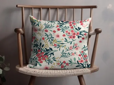 Floral Pattern Decorative Pillow for Home Decor