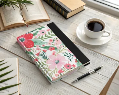 Stylish Floral Design Hardbound Journal Notebook