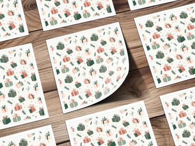 Festive Christmas Holiday Wrapping Paper Sheets