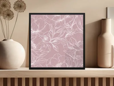 Blush Pink Floral Digital Paper, Peony Flowers, Seamless Pattern, Commercial Use, Print on Demand, 12x12 JPEG Files, Scrapbooking - Moore and Mountain
