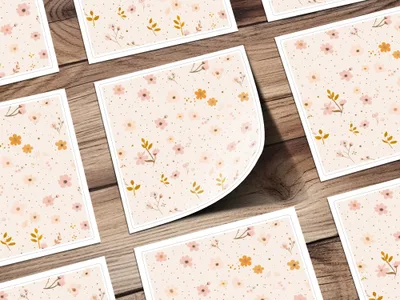 Floral Designs Delicate Blossom Prints Sticker Sheets Set