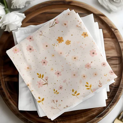 Floral Pattern Fabric for Crafts or Decoration Project