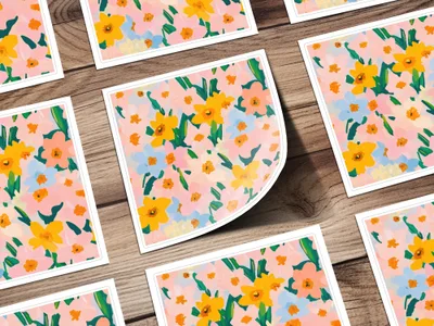 Colorful Abstract Floral Artwork Print for Home Decor
