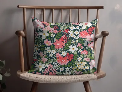 Floral Bloom Decorative Throw Pillow for Home Decor