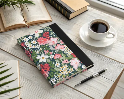 Beautiful Floral Design Hardcover Journal for Daily Use