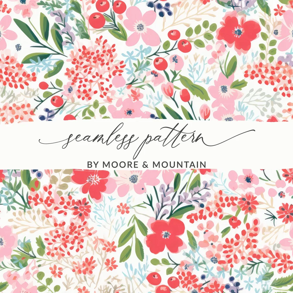 Vibrant Floral Seamless Pattern by Moore and Mountain