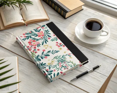 Floral Pattern Hardcover Journal for Creative Writing