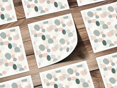 Abstract Pastel Multi Dot Pattern on Stationery Cards