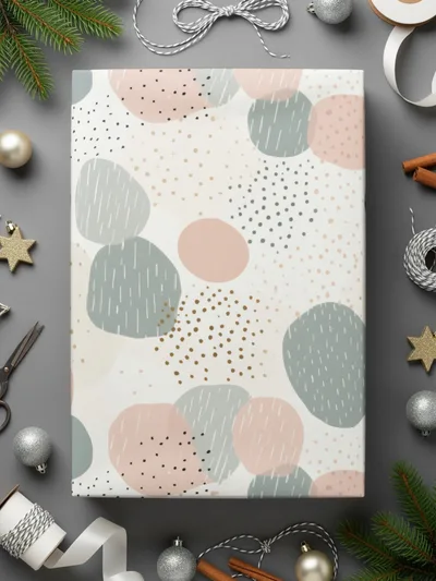 Elegant Festive Dotted and Spotted Wrapping Paper