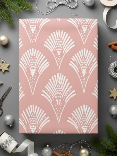 Elegant Pink and White Decorative Gift Wrap Product