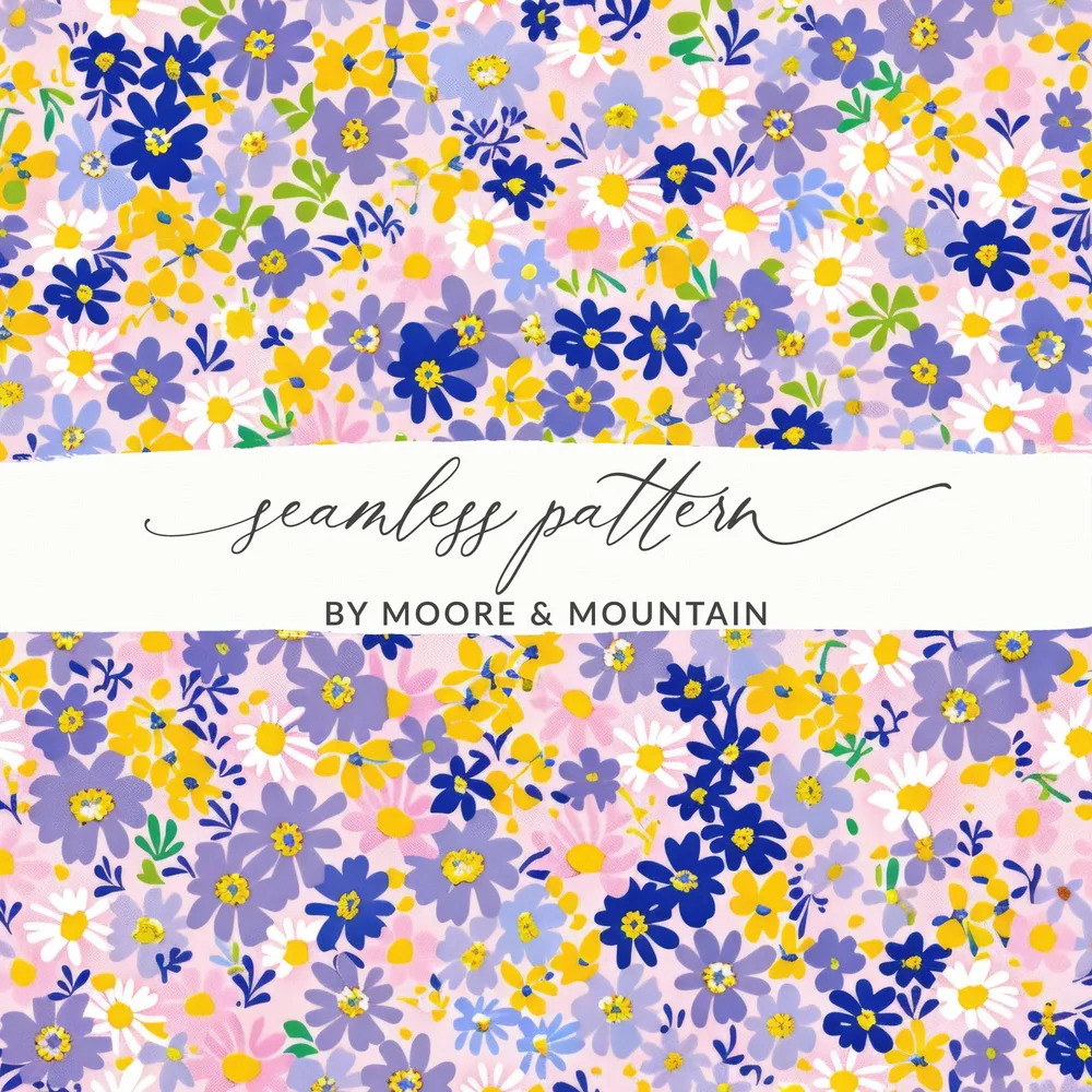 Colorful Floral Seamless Pattern by Moore & Mountain