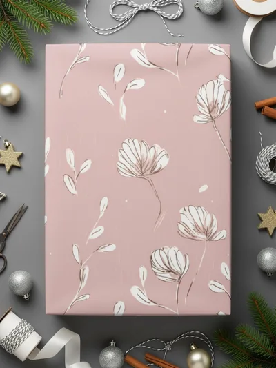 Elegant Floral-themed Gift Wrapping Paper