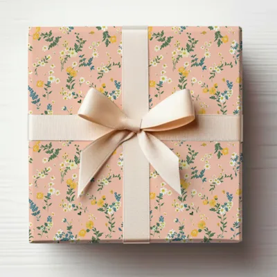 Elegant Floral Gift Box with Bow for Special Occasions