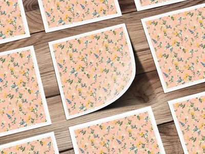 Floral Pattern Stickers for Scrapbooking and Crafts