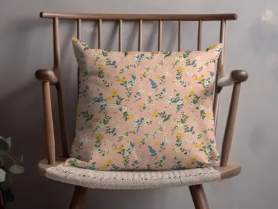 Floral Pattern Pink Throw Pillow for Home Decor