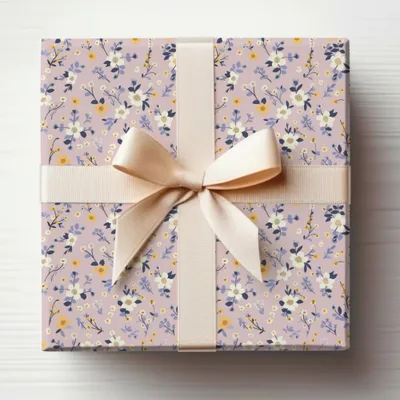 Elegant Floral Patterned Gift Wrapping Box
