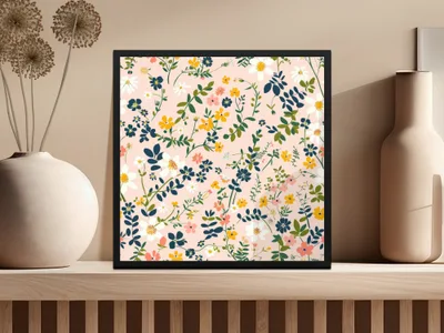 Colorful Floral Pattern Wall Art Decor for Home Spaces