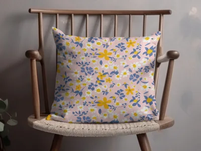 Vibrant Floral Design Decorative Cushion for Home Decor