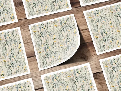 Botanical Floral Design Wall Art Print Decor Set