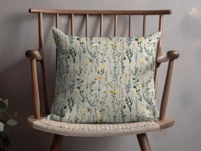 Elegant Botanical Print Floral Decorative Cushion Pillow