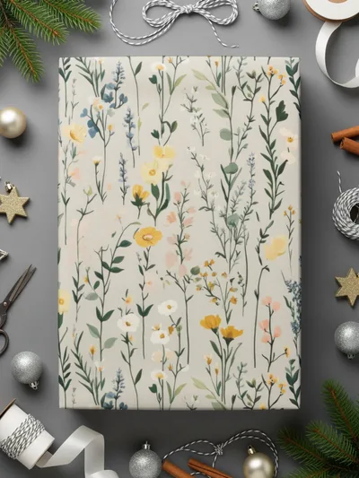 Beautiful Floral Patterned Wrapping Paper for Gifts