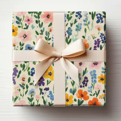 Floral Gift Box with Elegant Ribbon for Special Occasions