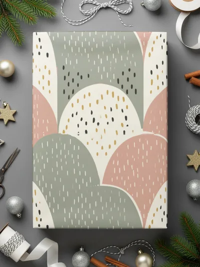 Festive Abstract Pattern Wrapping Paper for Holidays