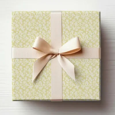 Beautifully Wrapped Floral Pattern Gift Box