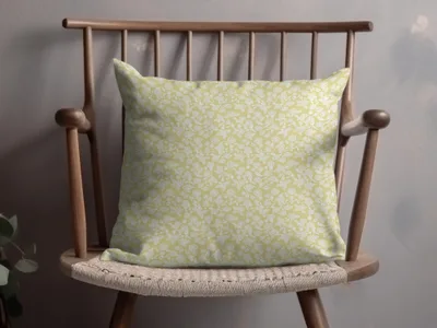 Elegant Yellow Floral Patterned Pillow for Home Decor