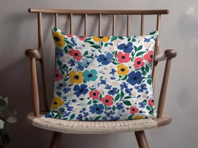 Bright Floral Pattern Decorative Pillow for a Vibrant Home Decor