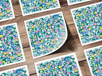 Colorful Floral Pattern Sticker Sheets Product