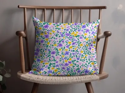 Colorful Floral Pattern Throw Pillow for Stylish Decor