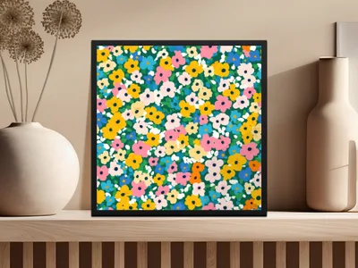 Colorful Floral Decorative Wall Art for Home Decor