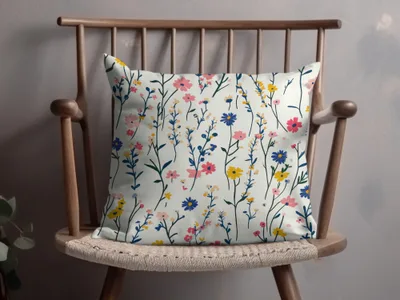 Colorful Floral Pattern Decorative Pillow for Home Decor
